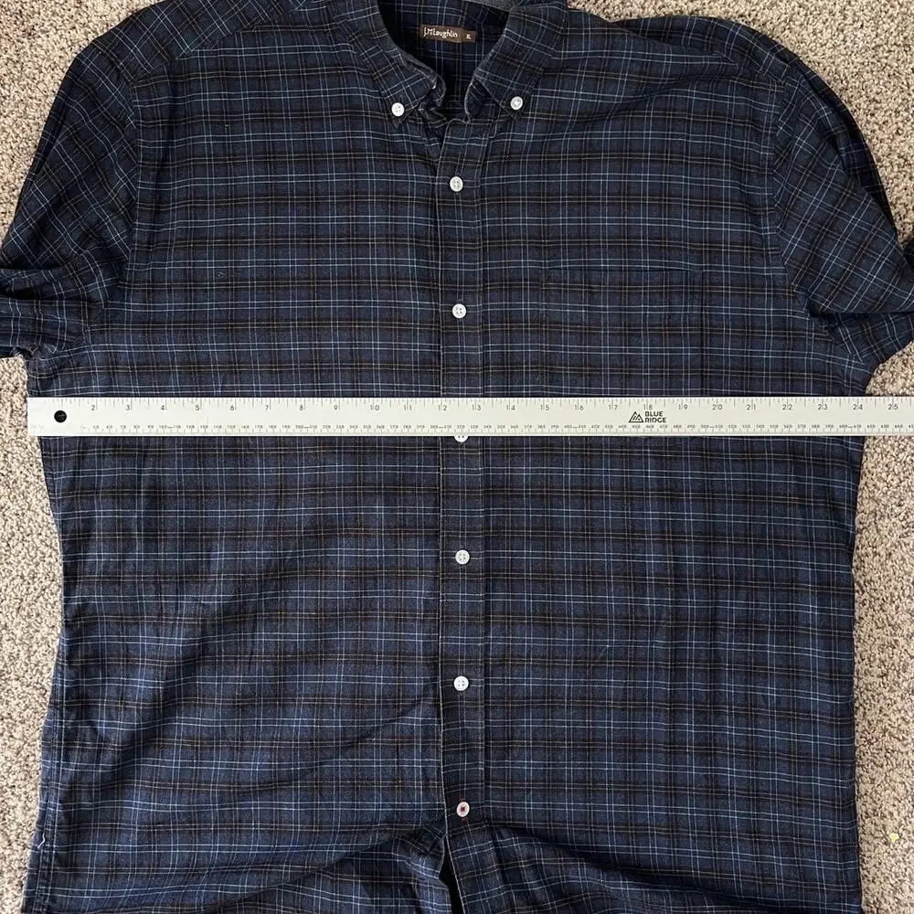 J. McLaughlin Men's XL Preppy Dad Old Money‎ Plaid Lumberjack Button Down Shirt